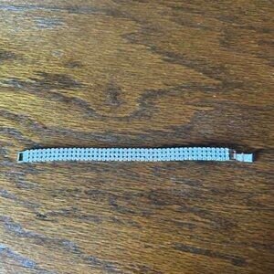 925 Sterling Silver Marcasite Tennis Bracelet 1.845ct GemsTV w/ COA